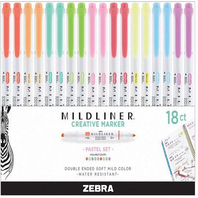 Set de 18 Destacadores Mildliner Pastel - Entrelíneas Papelería - Destacadores