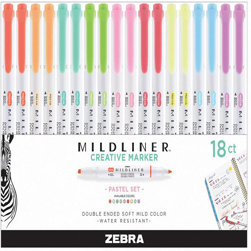 Set de 18 Destacadores Mildliner Pastel - Entrelíneas Papelería - Destacadores