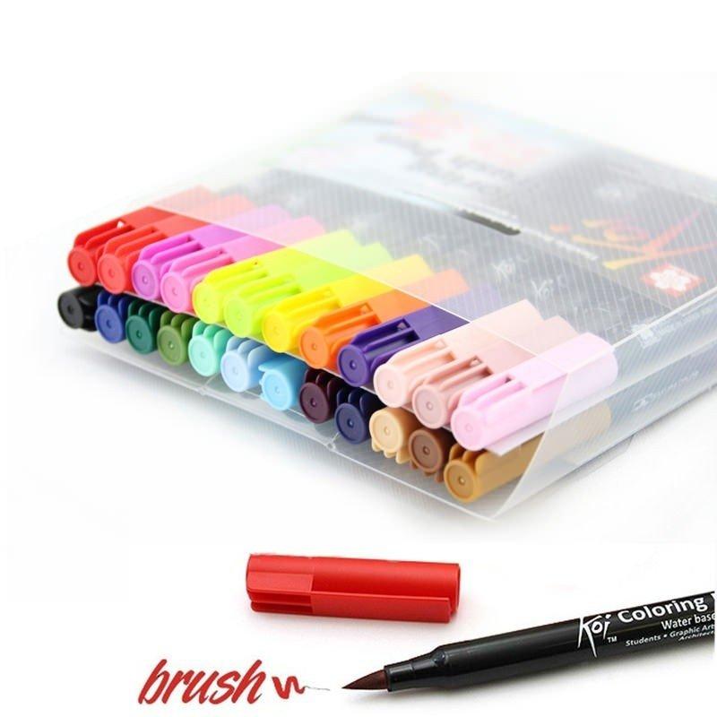 Set de 24 Lápices Acuarelables Sakura Koi Brush - Entrelíneas Papelería -