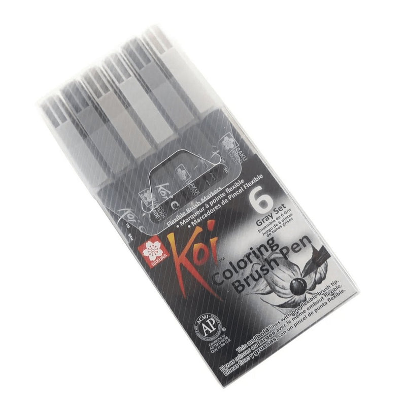 Set de 6 Lápices Acuarelables Sakura Koi Brush - Entrelíneas Papelería -