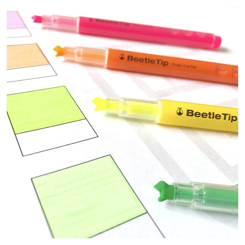 Set Destacador Kokuyo Beetle Tip - Entrelíneas Papelería -