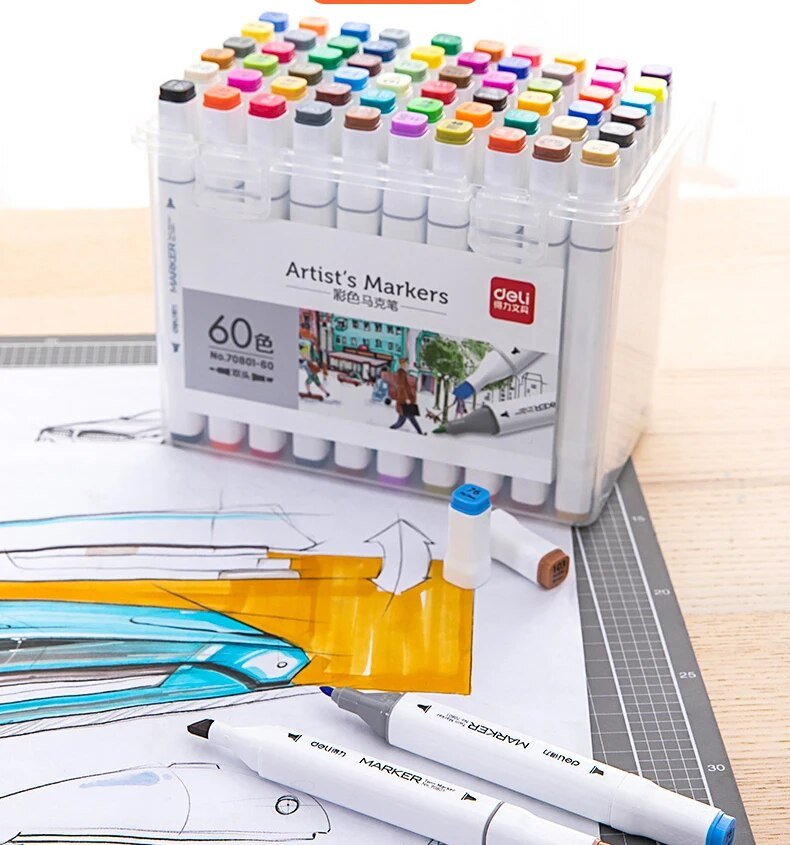 Set Marcadores Artísticos Doble Punta Deli - Entrelíneas Papelería - Marcadores