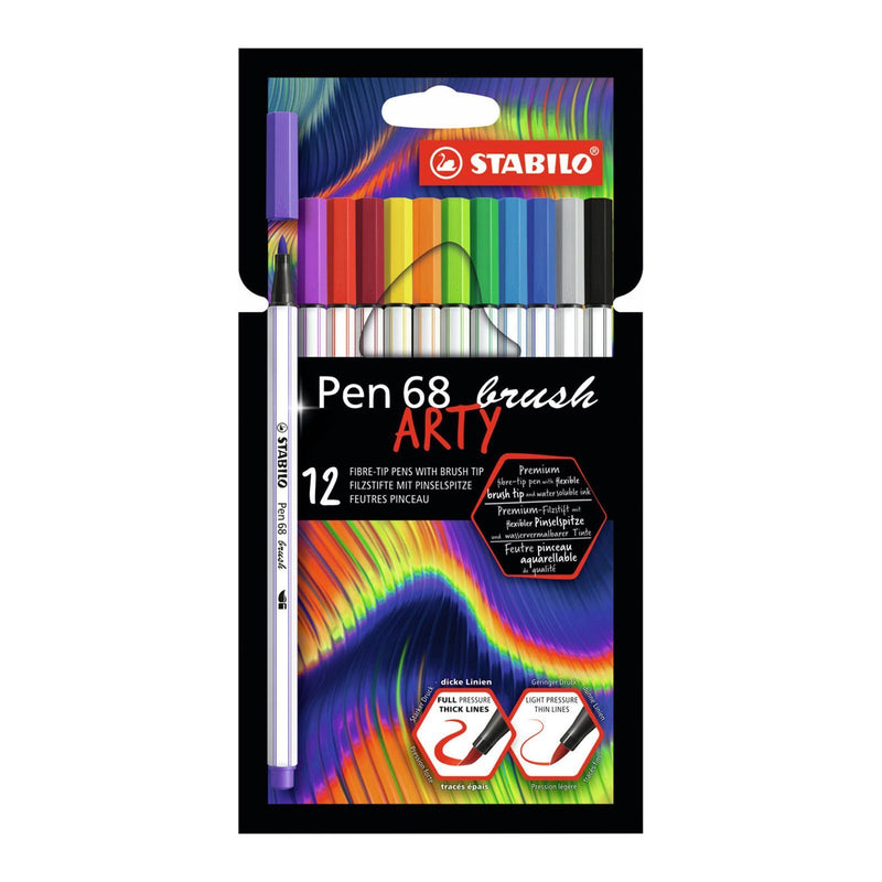 Stabilo Pen 68 Punta Pincel Brush ARTY - Entrelíneas Papelería -