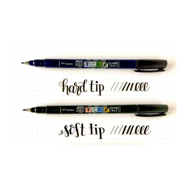 Tombow Fudenosuke Brush Pen Hard/Soft - Entrelíneas Papelería -