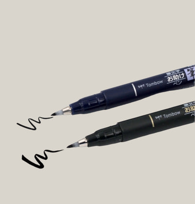 Tombow Fudenosuke Brush Pen Hard/Soft - Entrelíneas Papelería -